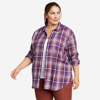 purple womens flannel shirt